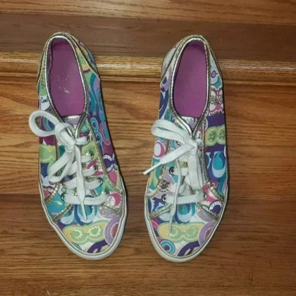 Coach Dee Pop Graffiti Signature Sneaker 6M Y2K Dopamine Old Money Retro - Picture 4 of 8